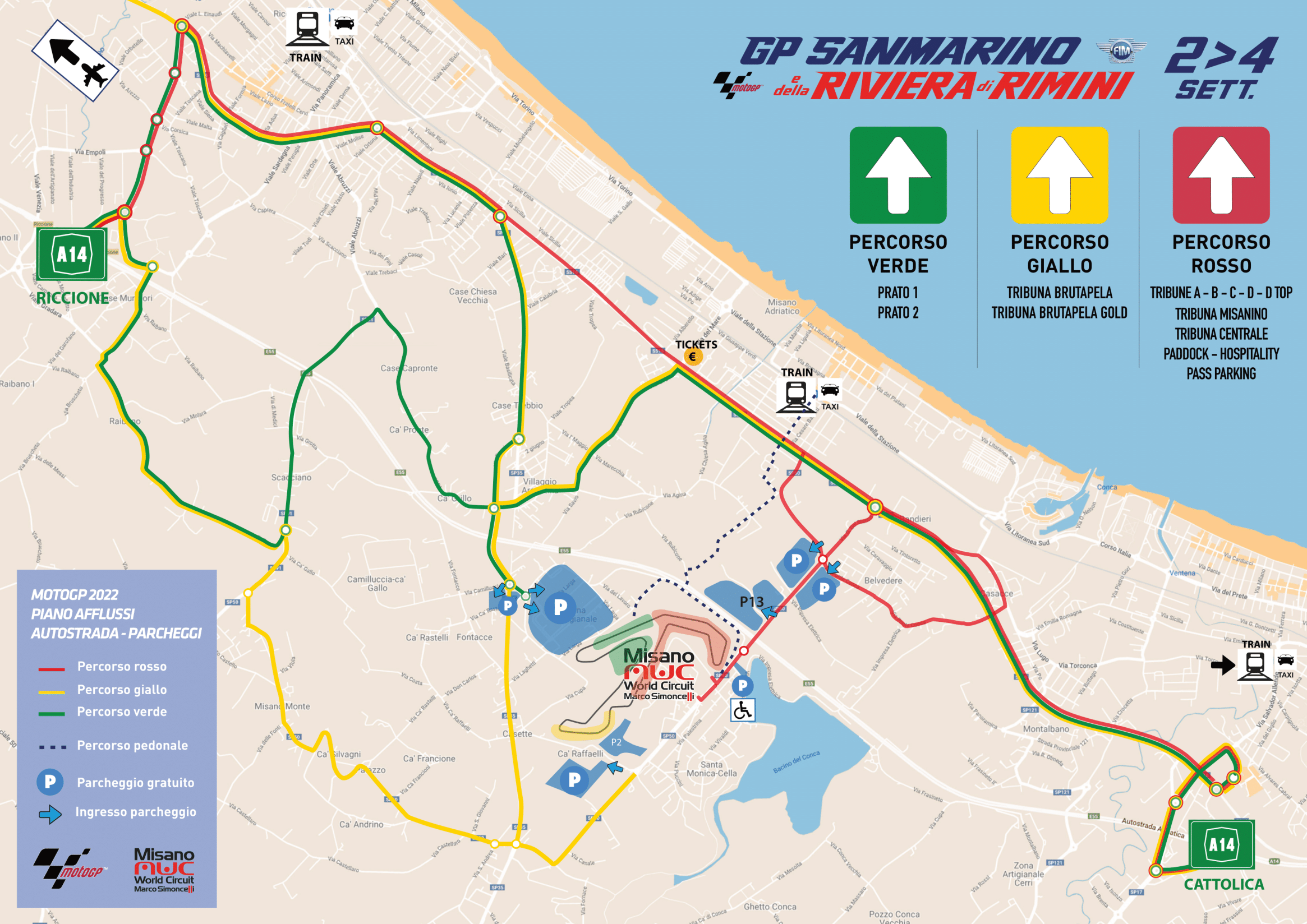 INFO afflusso e parcheggi  GP di San Marino e della Riviera di RImini