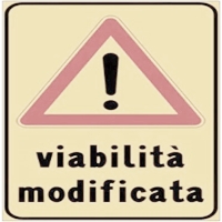 Immagine con dicitura viabilità modificata